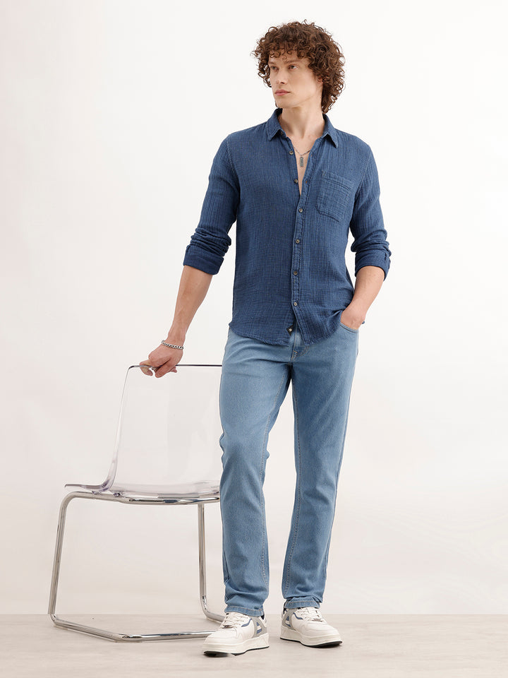 Classic Slim Fit Denim Jeans  | Light Blue