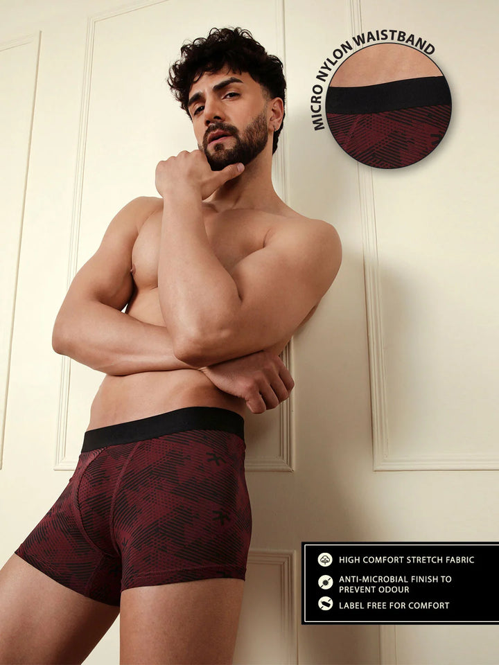 Printed Maroon 1-Pack Trunk
