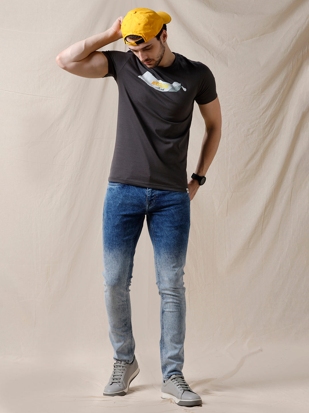 Month End Printed Slim Fit T-Shirt