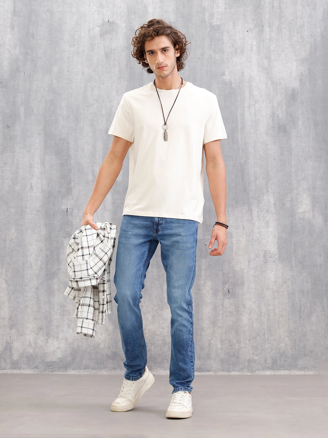 Slim Fit Mid Washed Jeans I Mid Blue
