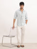 Slim Fit Textured Stripe Shirt | Light Blue
