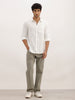 Classic Slim Fit Textured Shirt | White