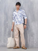 Wrogn Men's Printed Casual Shirt | Blue