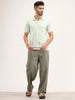 Solid Slim Fit Polo T-Shirt | Light Green
