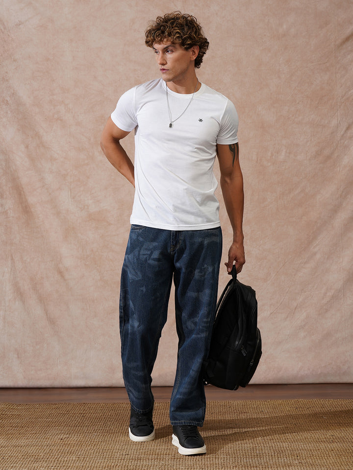 Washed Loose Fit Jeans | Blue