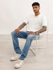 Classic Slim Fit Contrast Sleeve Polo T-Shirt | Off White
