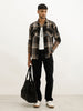 Classic Slim Fit Checkered Shirt | Black