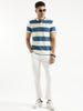 Blue Stripes Casual Polo