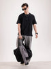 Washed Embroidery Patch T-Shirt   |  Black