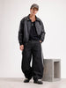 Classic Oversized Back Printed Jacket  | Black