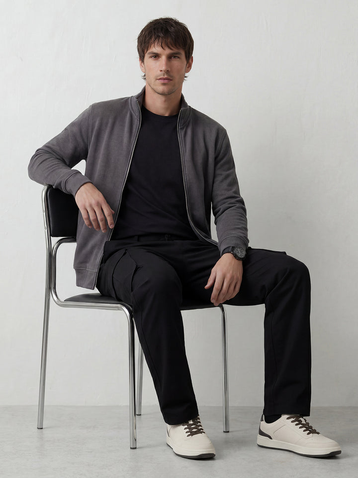 Men's casual cargo loose fit trousers | Black