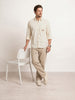 Comfort Fit Placement Printed Shirt | Beige