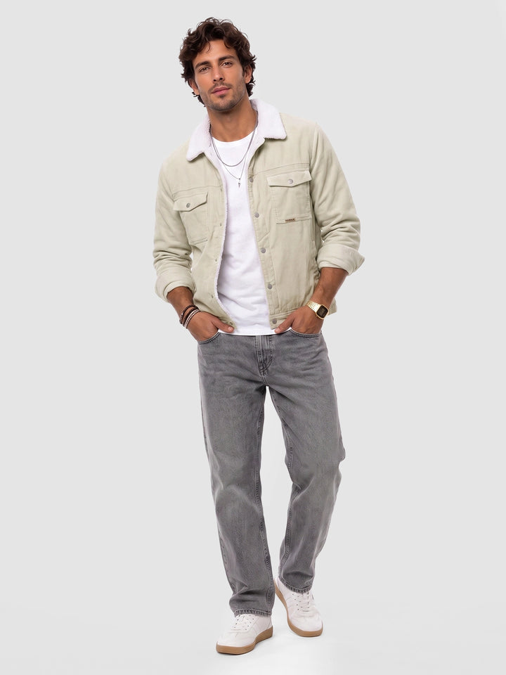 Solid Double Pocket Jacket | Off White