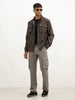 Solid Comfort Fit Double Pocket Jacket | Grey