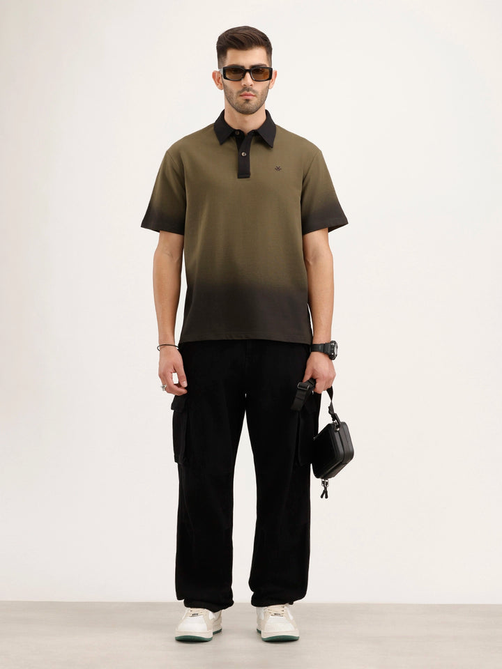 Comfort Fit Gradient Polo T-Shirt | Olive