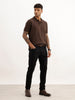Solid Slim Fit Polo T-Shirt | Brown