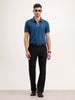 Slim Fit Tipping Collar T-Shirt | Dark Blue