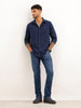 Solid Slim Fit Full Sleeve Shirt | Navy Blue