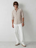 Slim Fit Striped Shirt | Beige