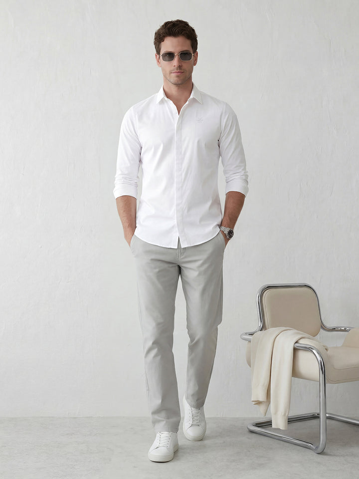 Smart Casual Shirt with Sleek Elevated Style | White