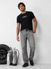 Slim Fit Patch Detail T-Shirt | Black