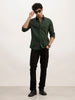 Solid Slim Fit Full Sleeve Shirt | Green