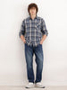 Slim Fit Textured Checkered Shirt  | Grey