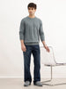 Solid Regular Fit Cable Knitted Sweater | Teal | WSW02FSRE1018W