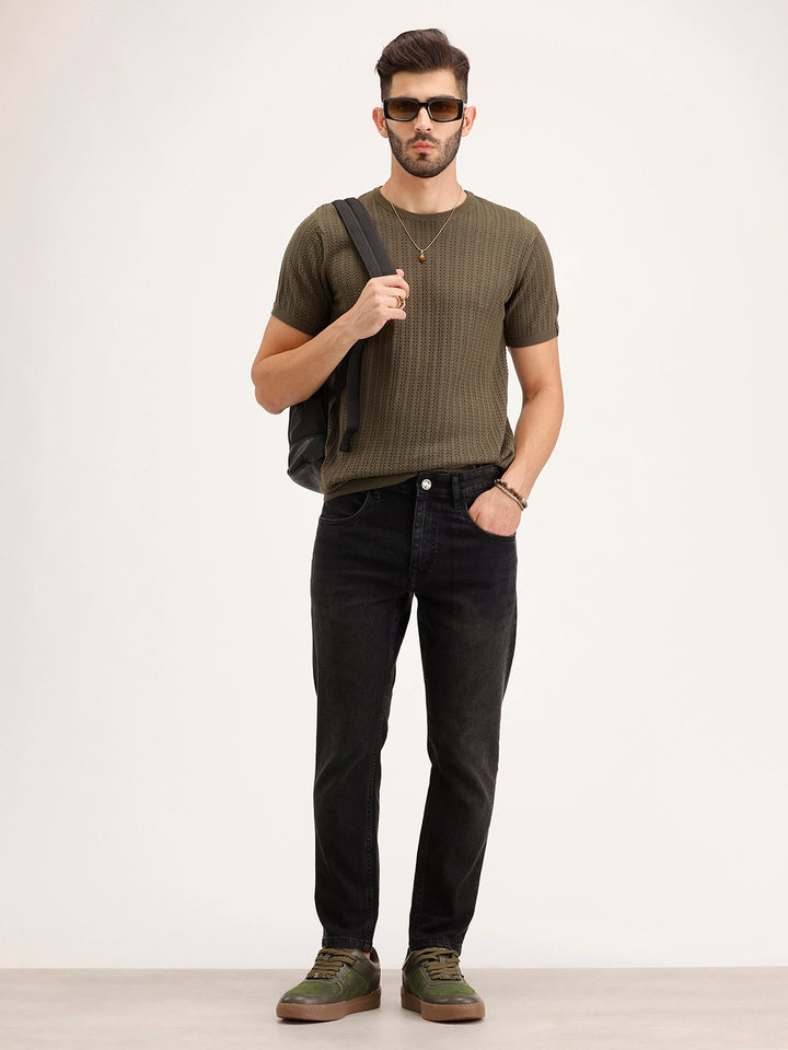 Skinny Crop Denim Jeans | Black