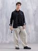 Solid Regular Fit Cotton Shirt | Black