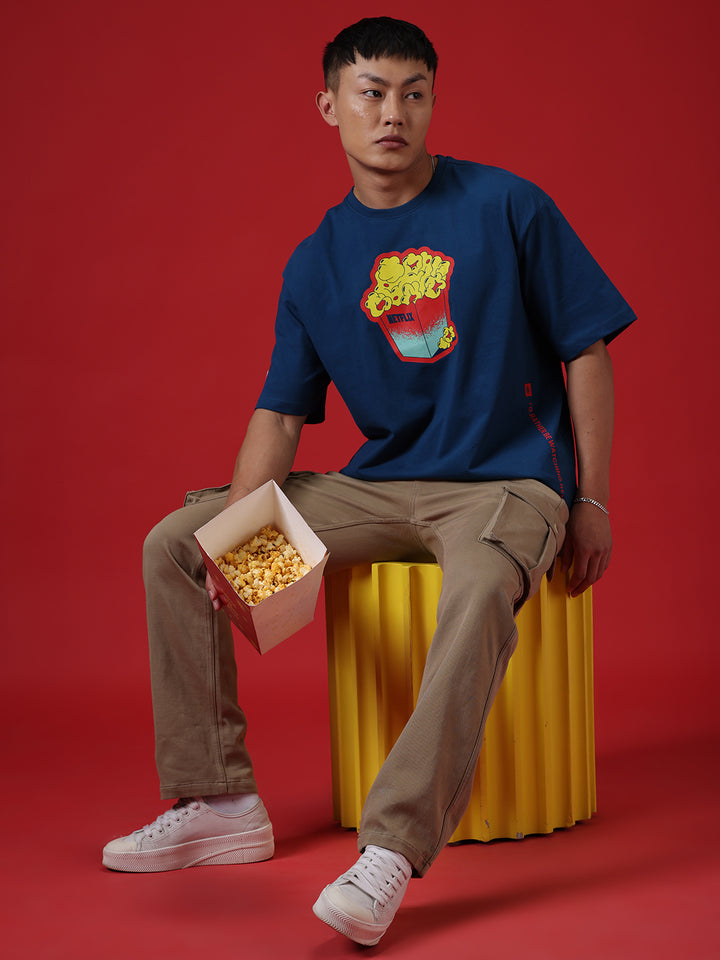 Netflix Bucket Oversized Blue T-Shirt