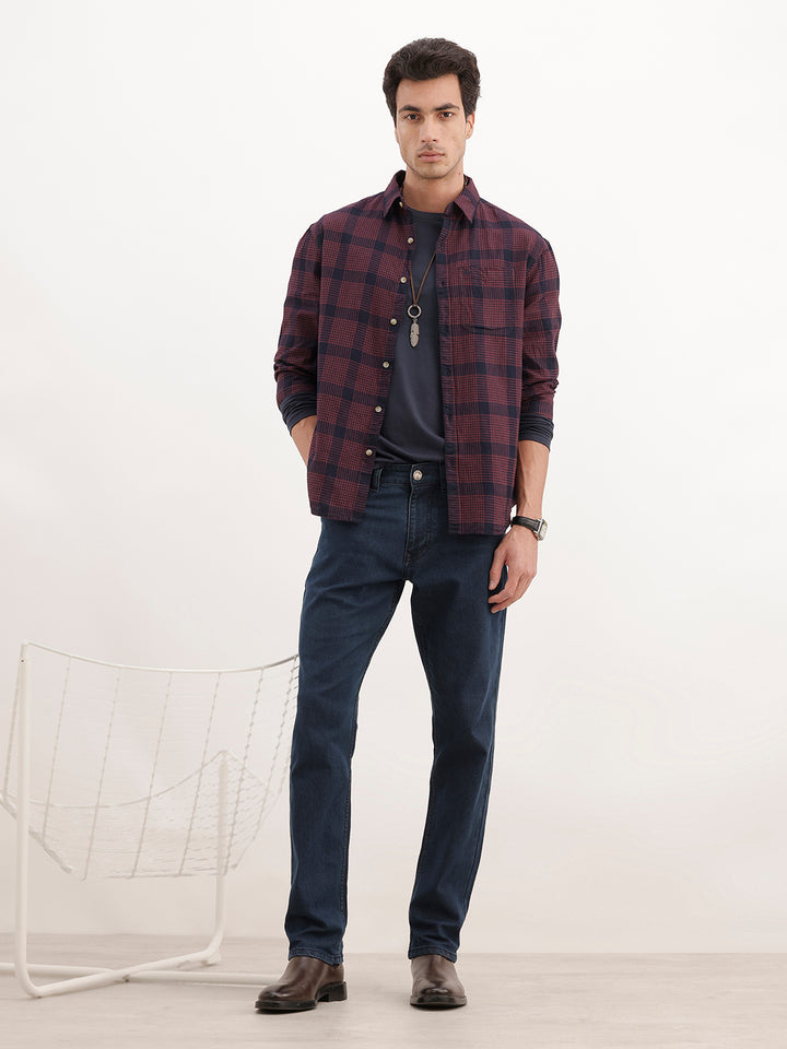 Comfort Fit Checkered Shirt | Red