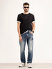 Relaxed Fit Distressed Denim Jeans | Light Blue