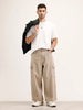 Baggy Cargo Fit Denim Jeans | Khaki