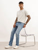 Faded Straight Fit Denim Jeans | Light Blue