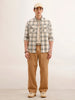 Regular Fit Double Pocket Checkered Shirt | Beige