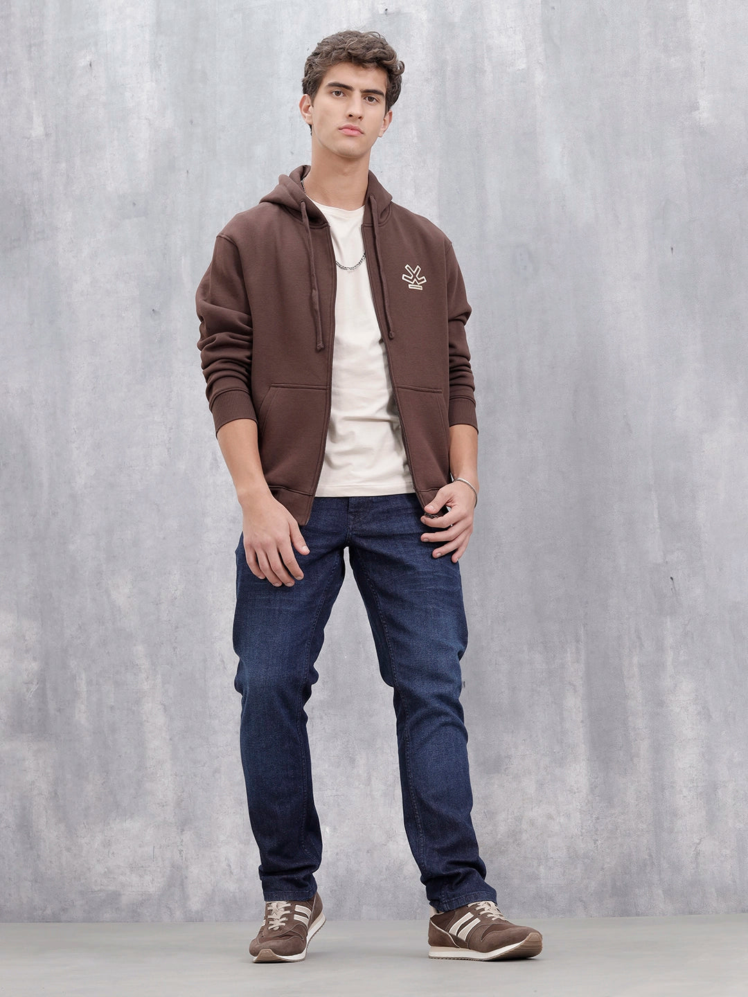 All-Day Casual Comfort Fit Hooded Sweatshirt | Java