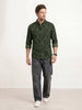 Slim Fit AOP Shirt | Olive