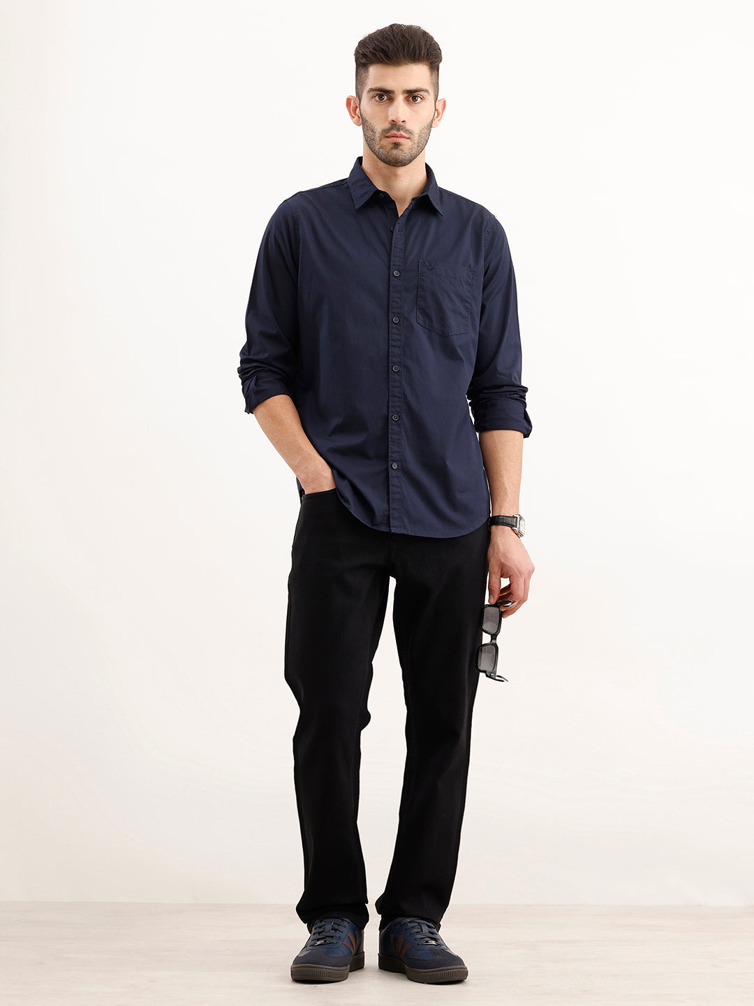 Classic Regular Fit Shirt | Navy Blue