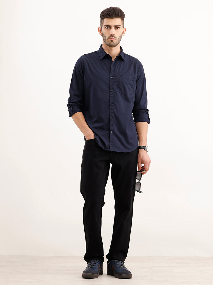 Classic Regular Fit Shirt | Navy Blue