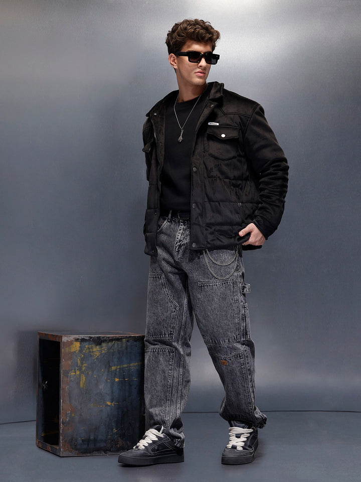 Men's Casual Oversized Jacket  | Black