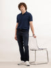 Straight Fit Faded Denim Jeans | Dark Blue