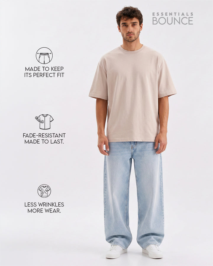 No Brainer Bounce Oversized T-Shirt | Essential | Beige