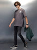 Wrogn Men's Slim Tapered Fit Jeans | Grey