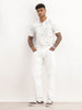 Solid Straight Fit Denim Jeans | White