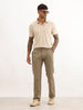 Solid Straight Fit Blended Trouser | Olive | WTR0200SR4065S