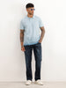 Classic Slim Fit Faded Polo T-Shirt | Light Blue