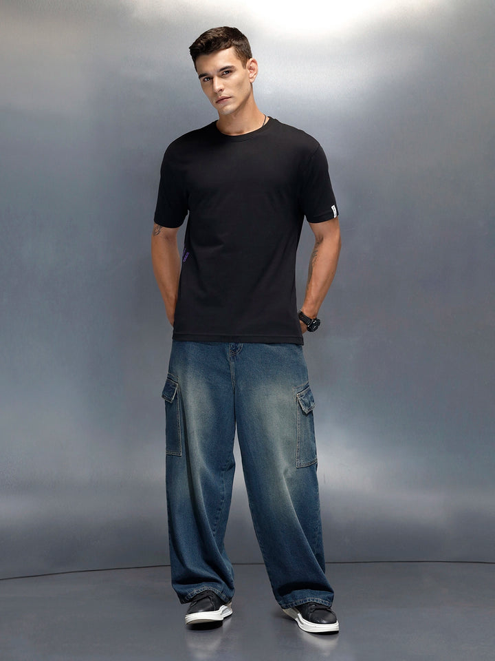 Men's Casual Graphic Pritned T-Shirt | Black