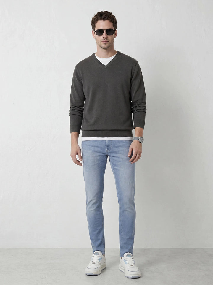 Classic Slim Fit Denim Jeans | Light Blue