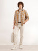 Regular Fit Checkered Shirt | Khaki